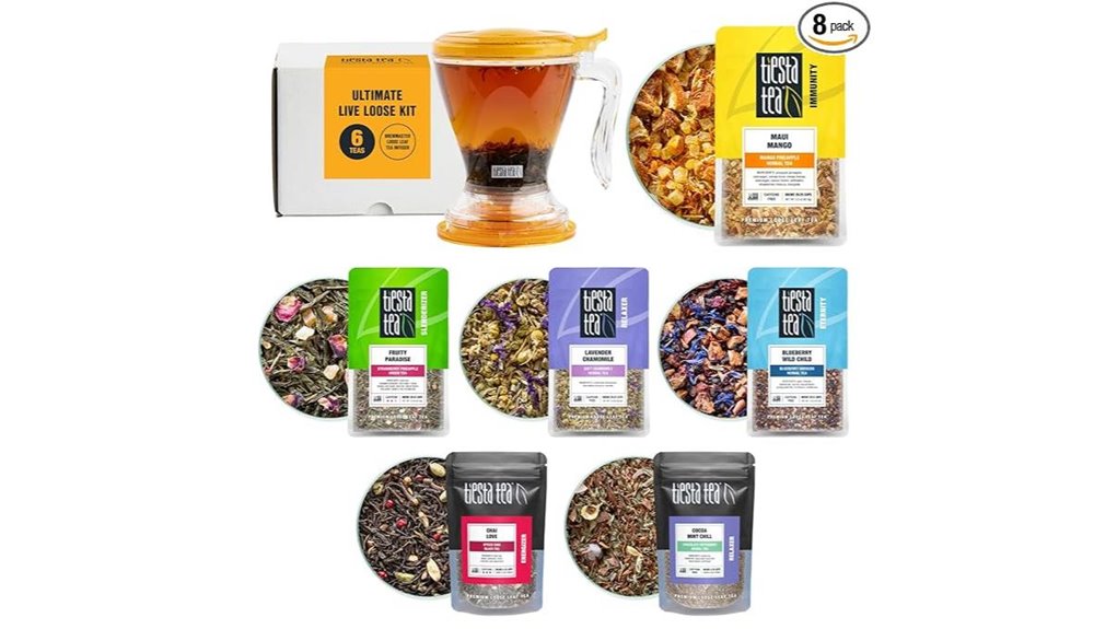 Tea Infuser Set Every Tea Lover Will Deck Out 8 tiesta tea loose leaf kit