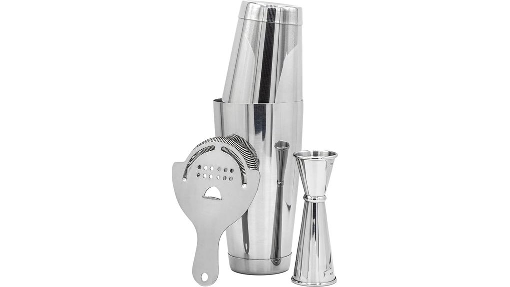 Must-Have Cocktail shaker set for Home Mixologists 12 tins strainer jigger shaker