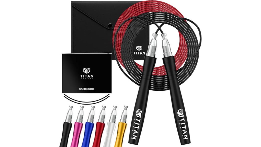 Jump Ropes for Travel Workouts That Fit Anywhere 8 titan speed rope kit