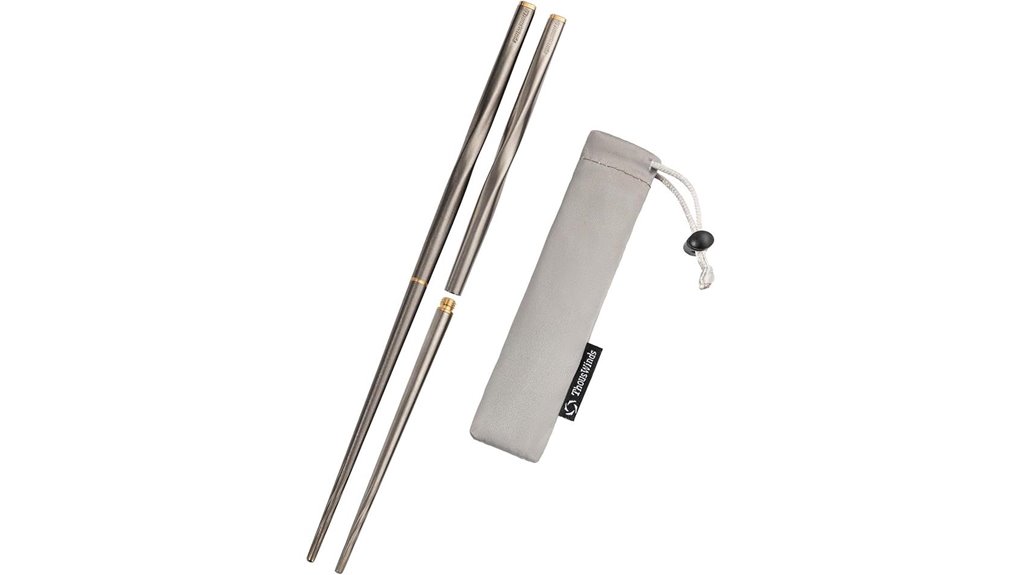 titanium foldable chopsticks set