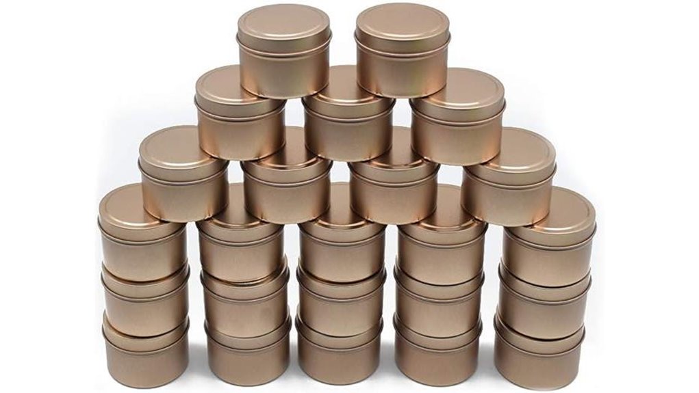 Travel Candles (Tin Containers) That Light Up Your Adventure 7 tjh 24 pack frosted gold