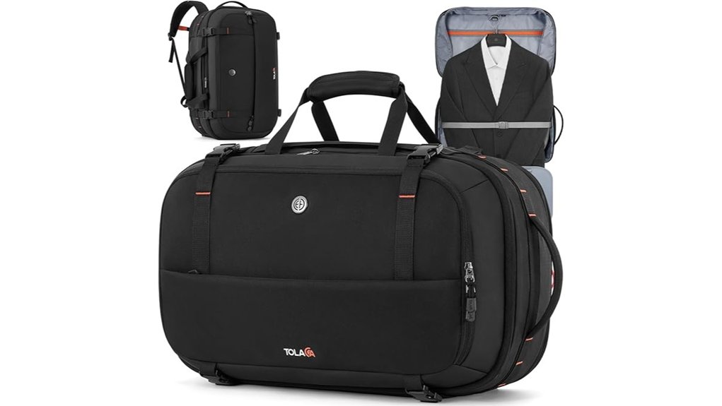 tolaccea dual laptop tsa duffel