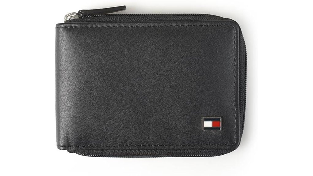 tommy hilfiger zip around wallet