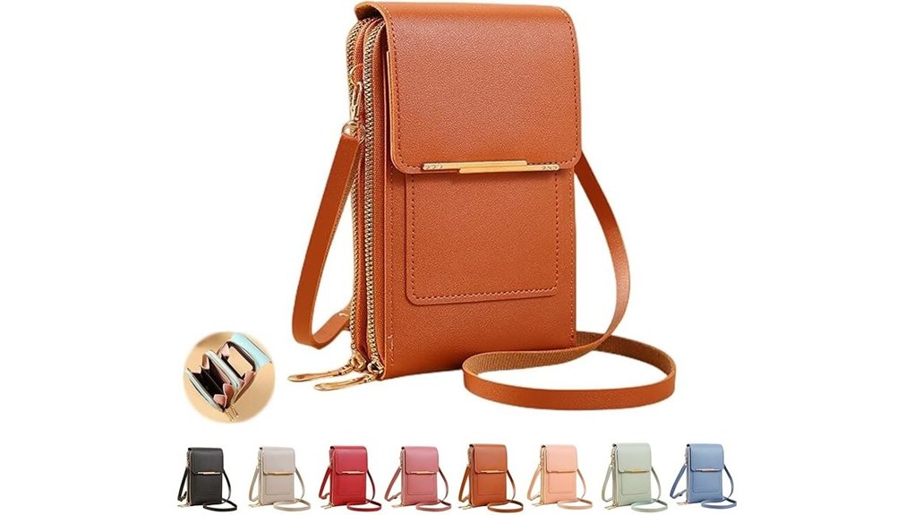 touchscreen leather anti theft wallet