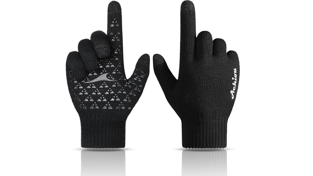 touchscreen thermal knit gloves