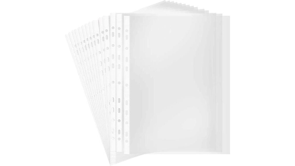 transparent a4 100 page pocket