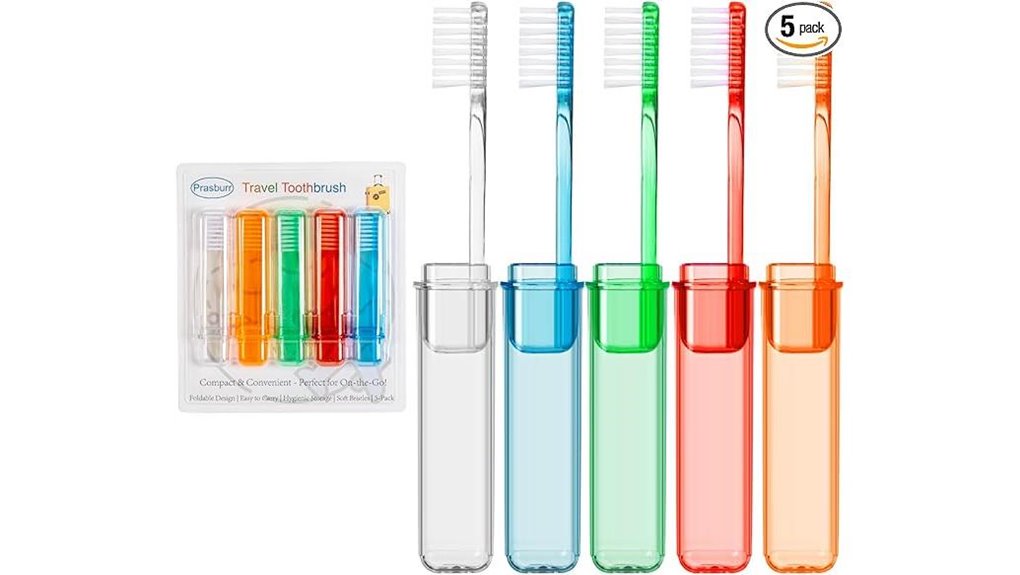 Travel Toothbrushes: Folding vs Full-Handle Showdown 15 transparent folding 5 pack brushes