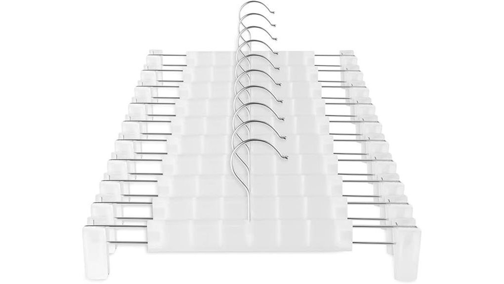 transparent space saving 10 pack hangers