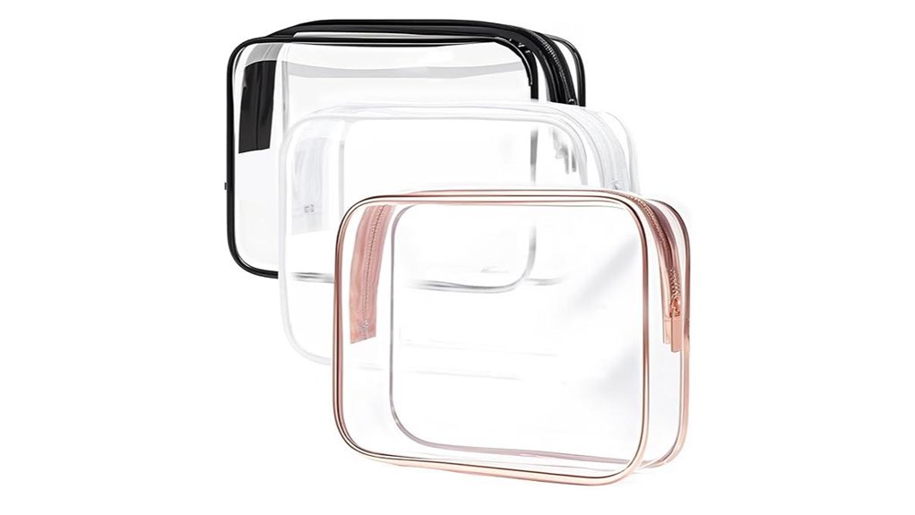 transparent tsa totes trio