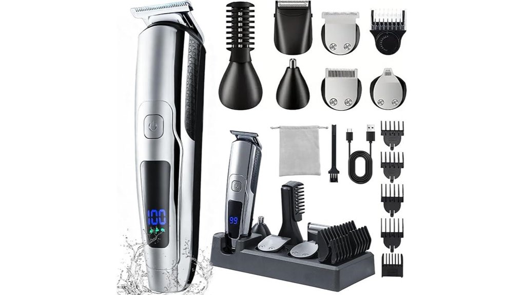 Best Travel Beard Trimmers with Compact Locking Switches 4 travel 14 in 1 beard trimmer