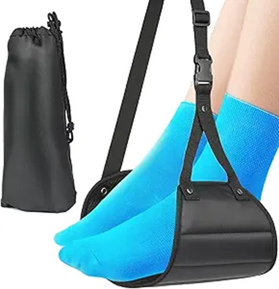 Best Foot Hammocks for Airplanes (Light, Adjustable) 6 travel adjustable airplane footrest