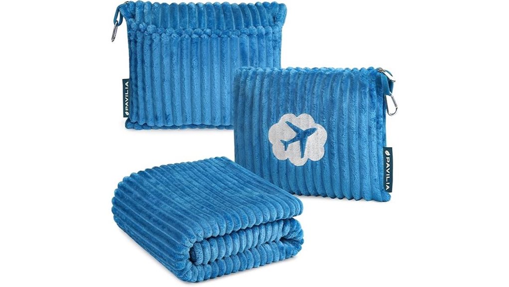 travel blanket pillow pocket
