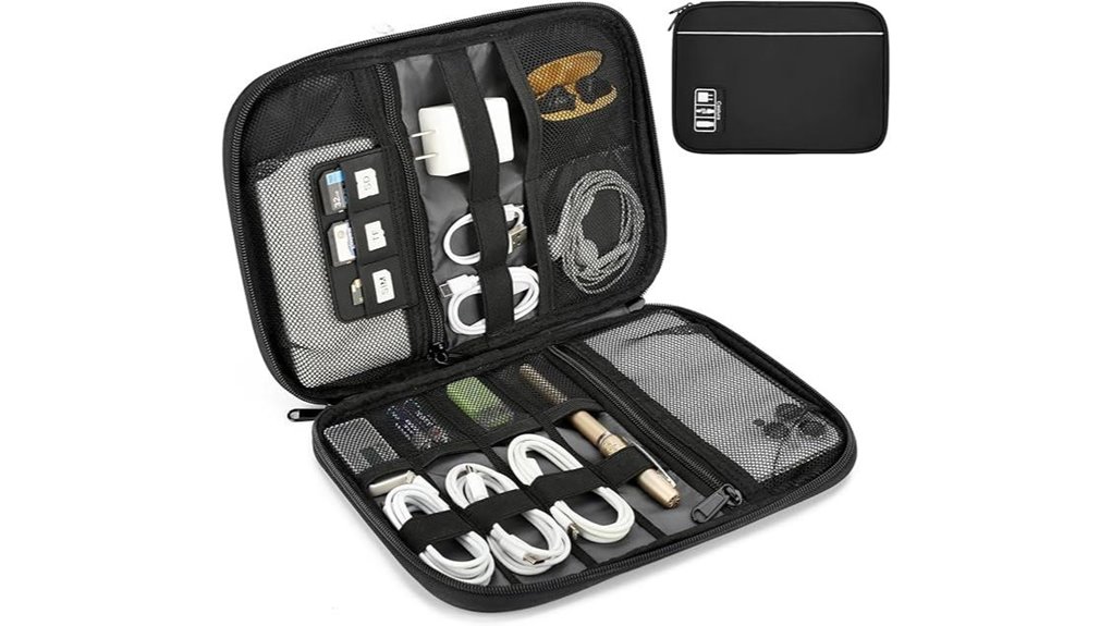 Top Cable Organizer With Integrated Power Bank Slot Saves Space 1 travel cable organizer powerbank