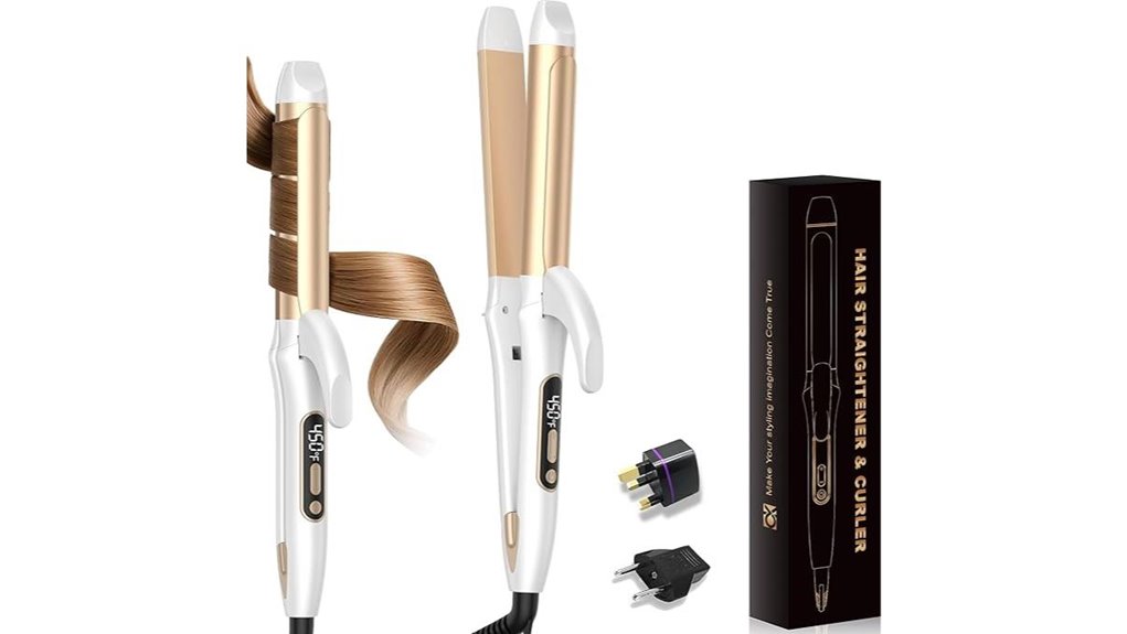 travel ceramic curler straightener