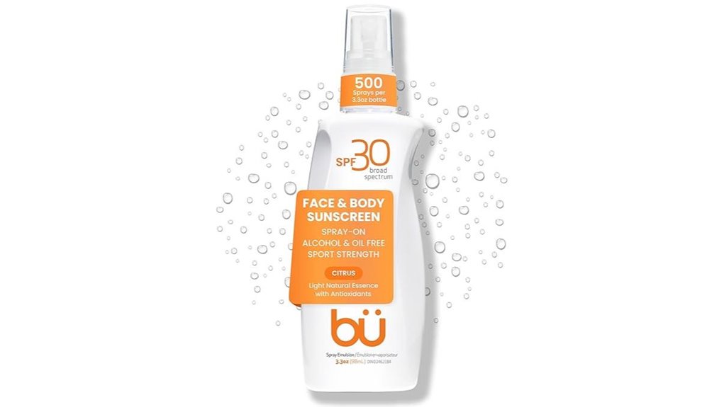 travel citrus spf30 spray