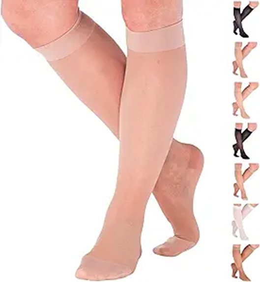 travel compression knee high socks