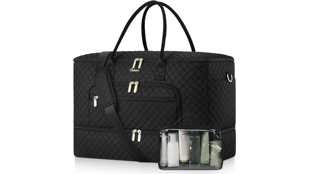 Weekender Bags for Road Trips with Big Opening & Easy Pack 7 travel duffle shoes toiletry
