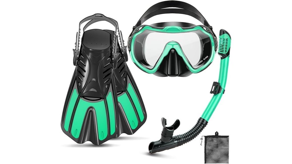 travel fins snorkel anti fog