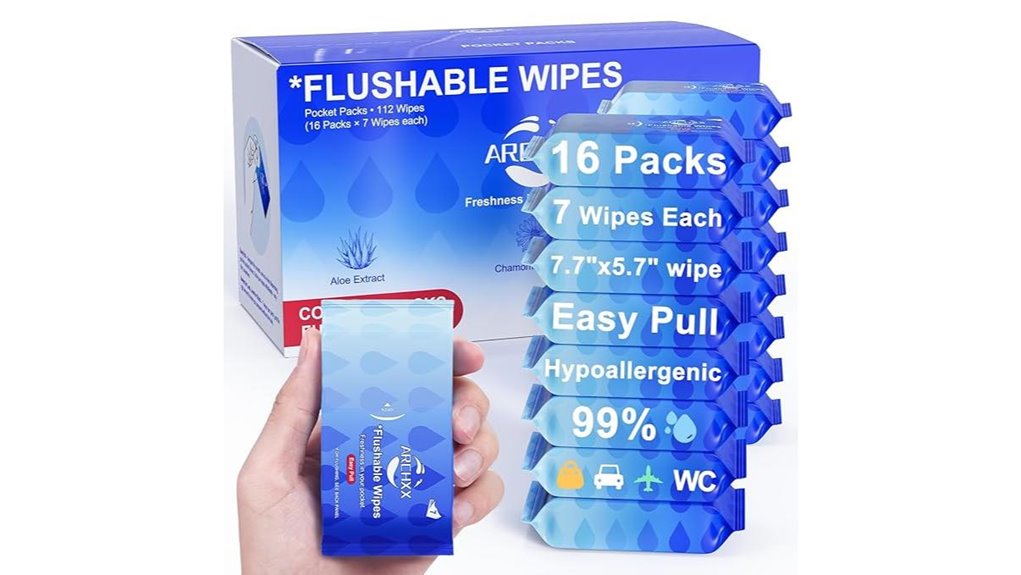 travel flushable unscented wipes