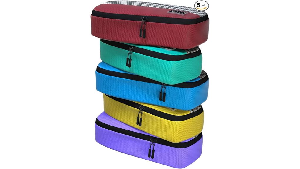 travel friendly 5 cube packing set