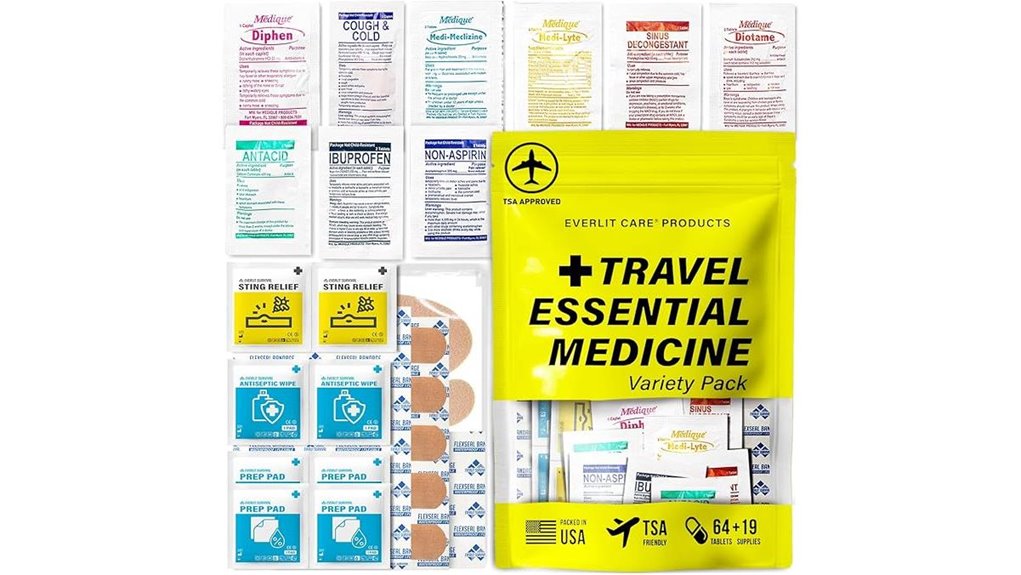 Mini First-Aid Refills for Travel Kits (Restock Smart) 4 travel mini firstaid 64tablets