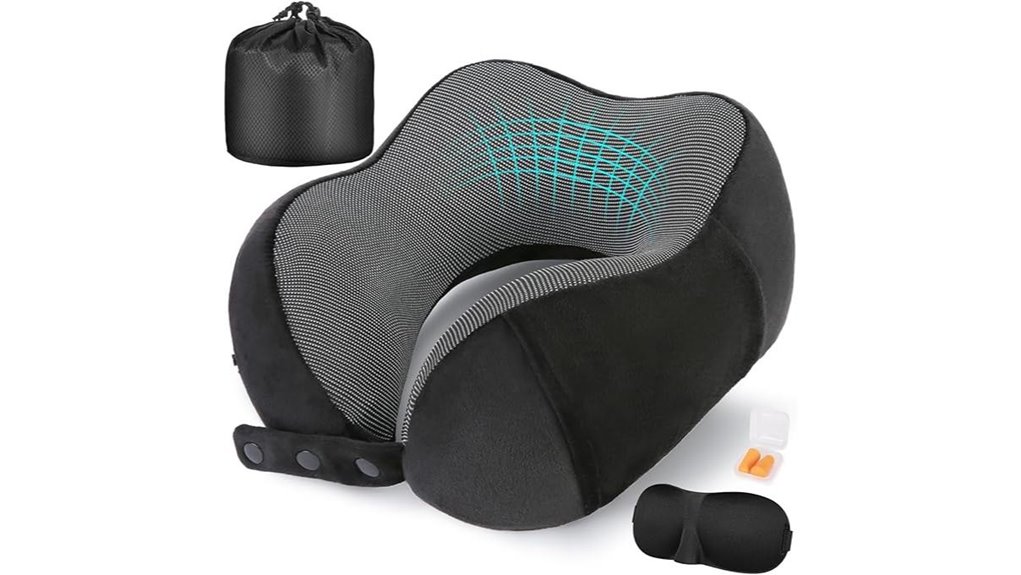 Memory Foam Travel Pillows That Relieve Neck Pain 13 travel pillow mask earplugs