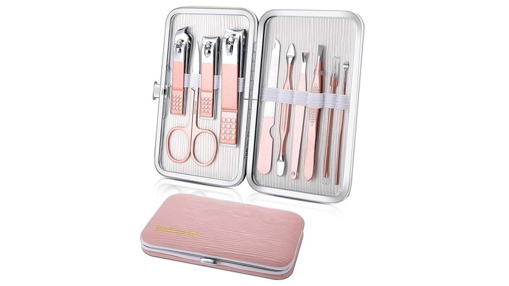 Best Mini Grooming Kits for Travel (TSA-Friendly) Packable 8 travel pink stainless clippers