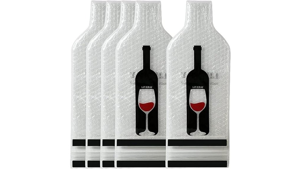 Wine Bottle Protectors That Keep Glasses Safe on the Move 10 travel proof 5 pack wine bags