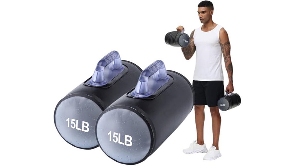travel ready adjustable water dumbbells 4 40