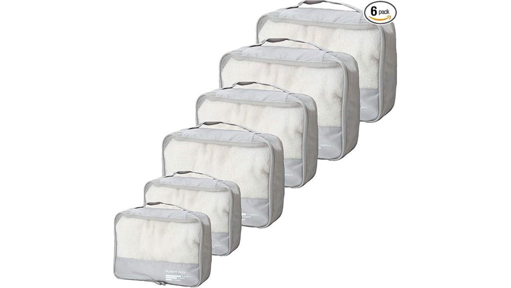 travel ready lightweight packing cubes