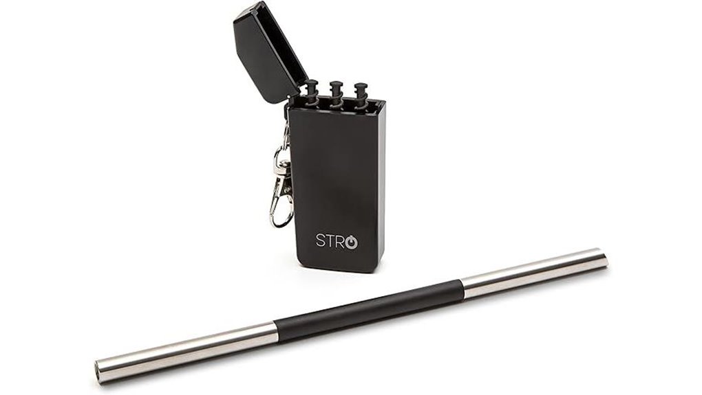 travel ready reusable metal straw