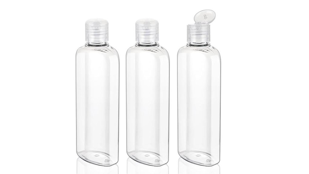 Leakproof Travel Bottles for Shampoo: Flip or Screw Cap 13 travel shampoo 3 pack leak proof