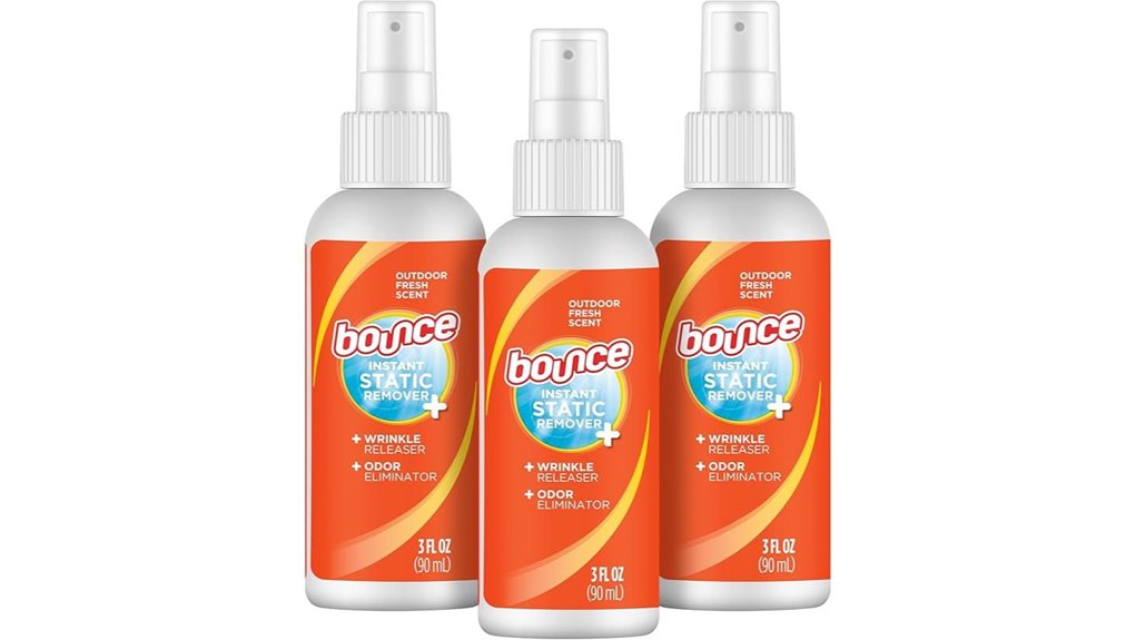Light, No-Residue fabric freshener sprays keep travel bags fresh 4 travel size instant anti static refresher