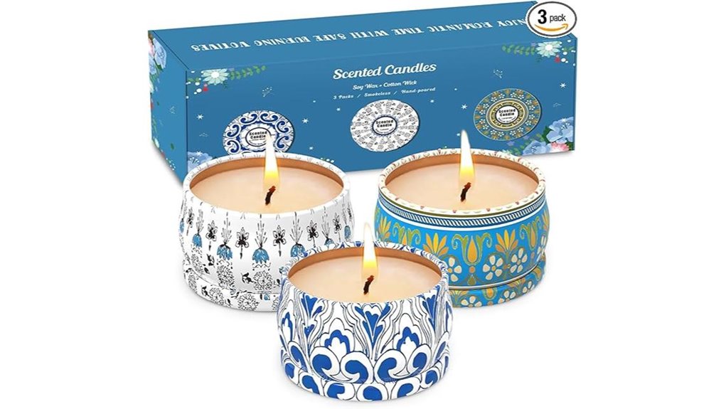 Travel Candles (Tin Containers) That Light Up Your Adventure 3 travel soy candles trio