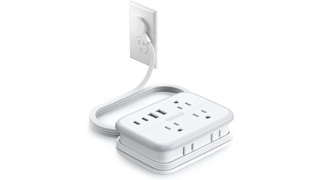 Best Compact Travel Power Strips That Fit in Your Backpack 15 travel strip six outlet four usb