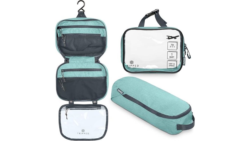 Toiletry Bags with Removable TSA Pouch (Two-in-One): Easy Travel 1 travel toiletry bag tsa
