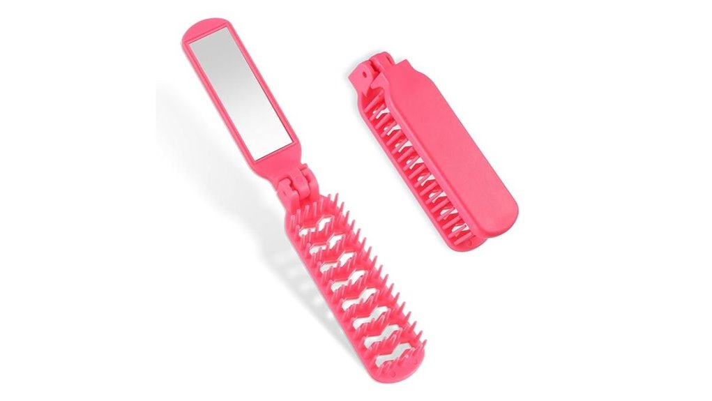 Best Foldable Travel Hairbrush (Vented) to Tame Your Locks 2 travel vented brush mirror