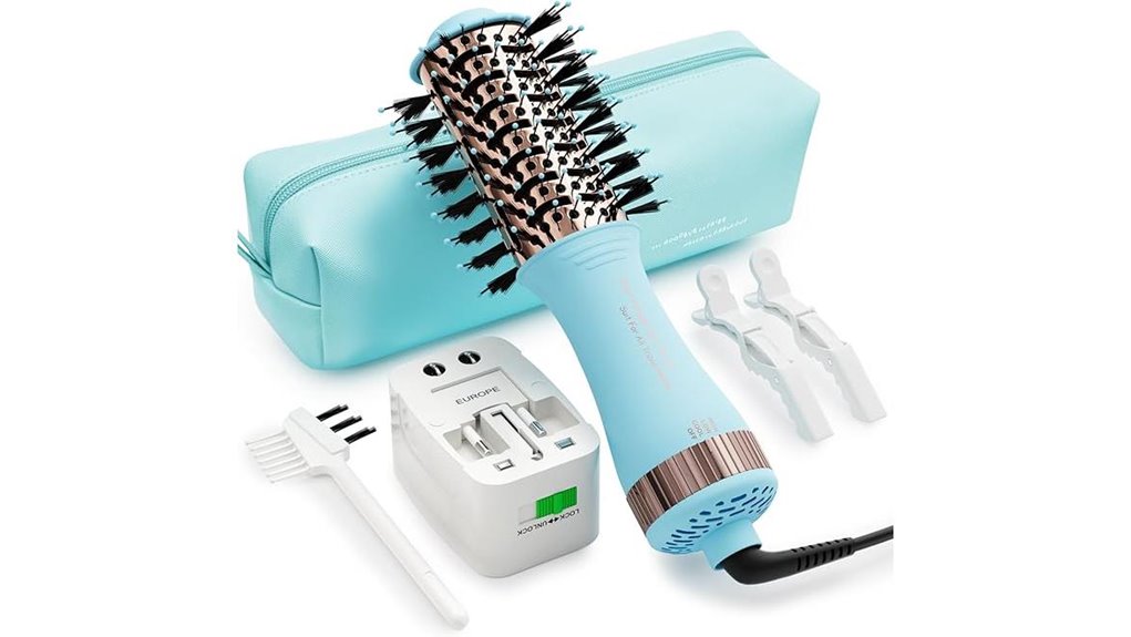 traveling dual voltage brush dryer