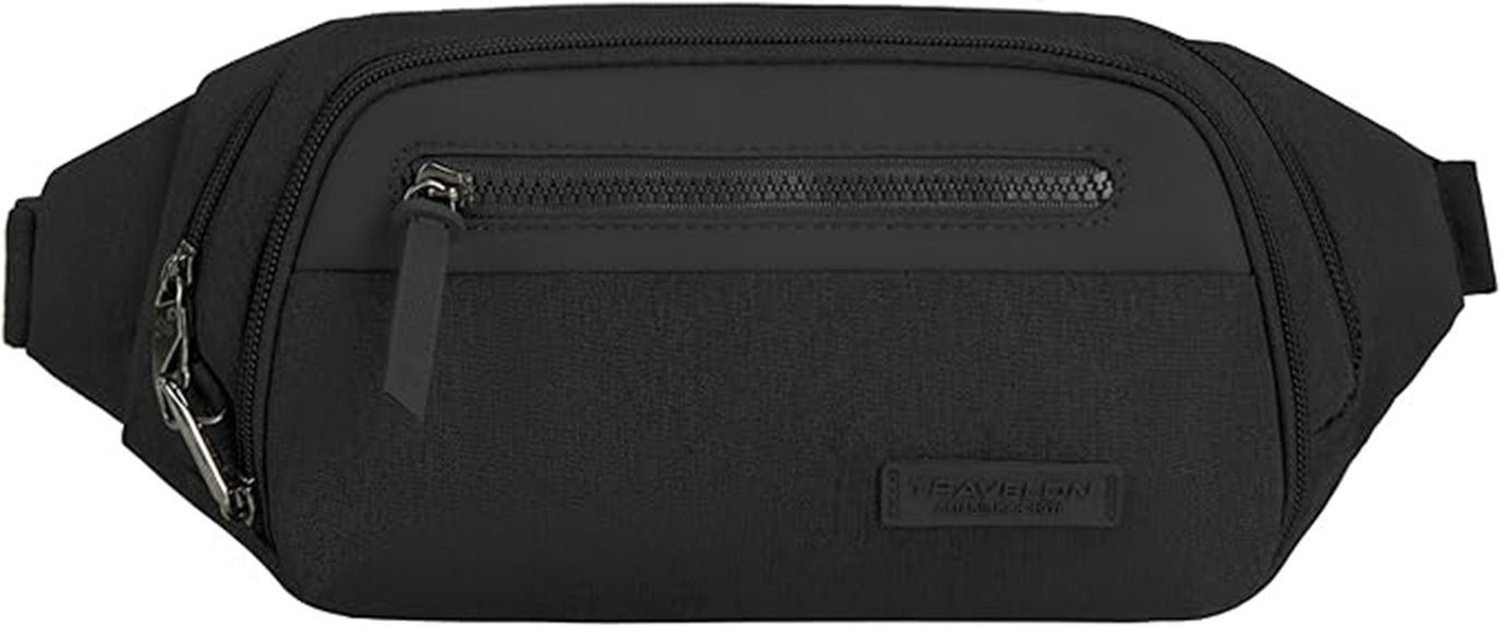 Travel Belt Bags with Water‑Resistant Zippers: CityProof Ready 1 travelon anti theft metro pack