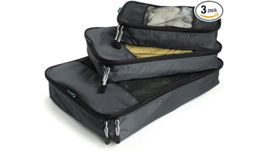travelwise black packing cubes