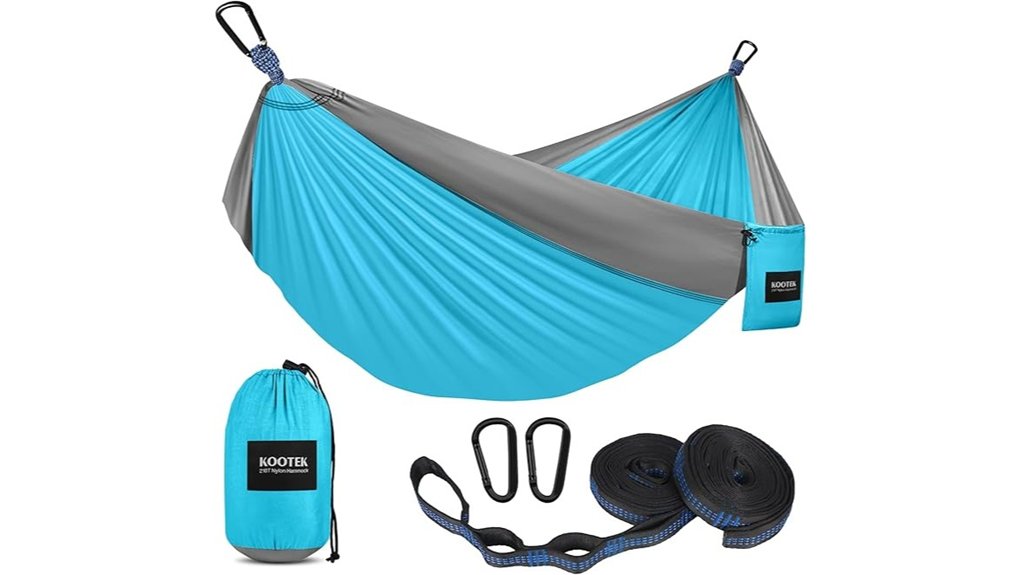 tree strapped kootek camping hammock