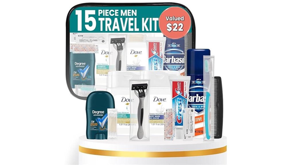 Travel Shaving Kits (All‑in‑One Organizers): Groom Wherever You Go 3 trektote 15 piece men s kit