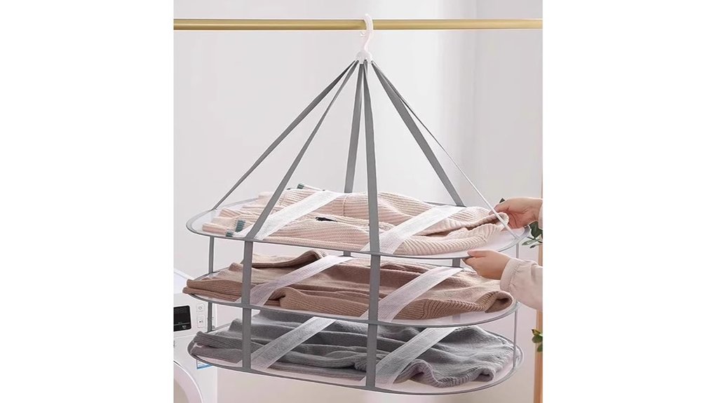 Best Fold-Flat Drying Racks for Compact Travel Apartments 11 tri tier foldable mesh rack