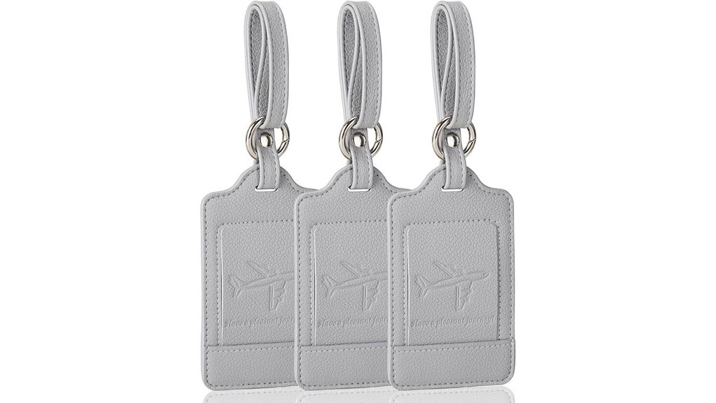 triple durable leather tags