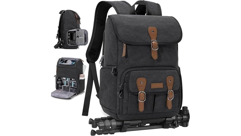 Carry‑On Backpacks for Photographers with Fast Side Access 6 tripod equipped camera anti theft backpack