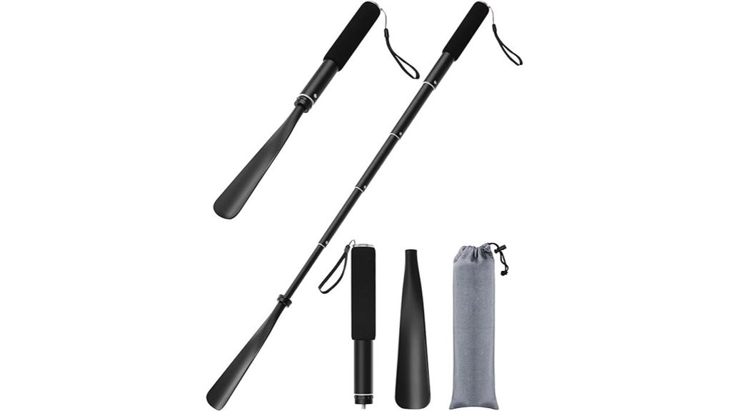 Collapsible, Sturdy Travel Shoe Horns for Comfortable Steps 2 tripro telescopic long handle shoe horn