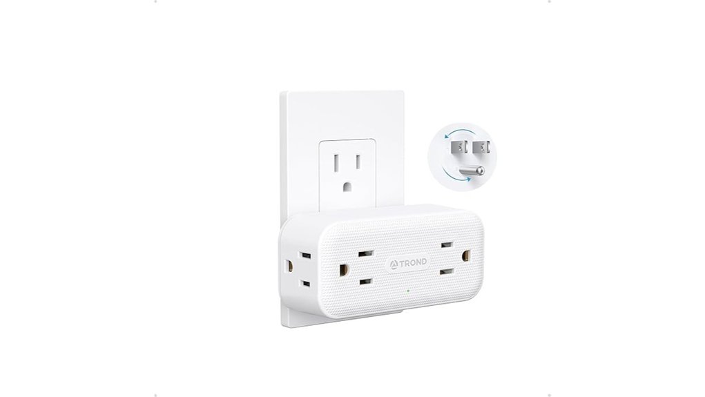 Travel-Friendly Extension Cords (Compact, Multi-Outlet)-Power On 15 trond 4 outlet 360 protector