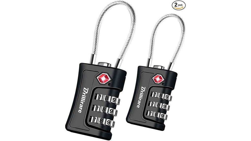 Travel‑Safe Locks (Long Shackle) Hostel Lockers Keep Bag Safe 14 tsa approved 2 pack locks