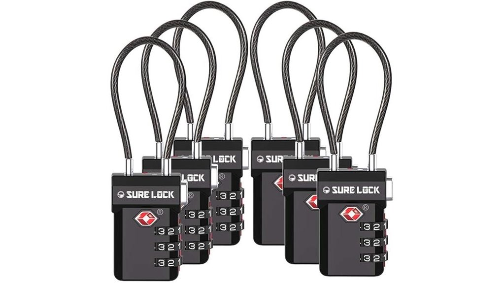 Top Luggage Locks with Inspection Indicators (Easy Check) 11 tsa approved 3 digit cable lock