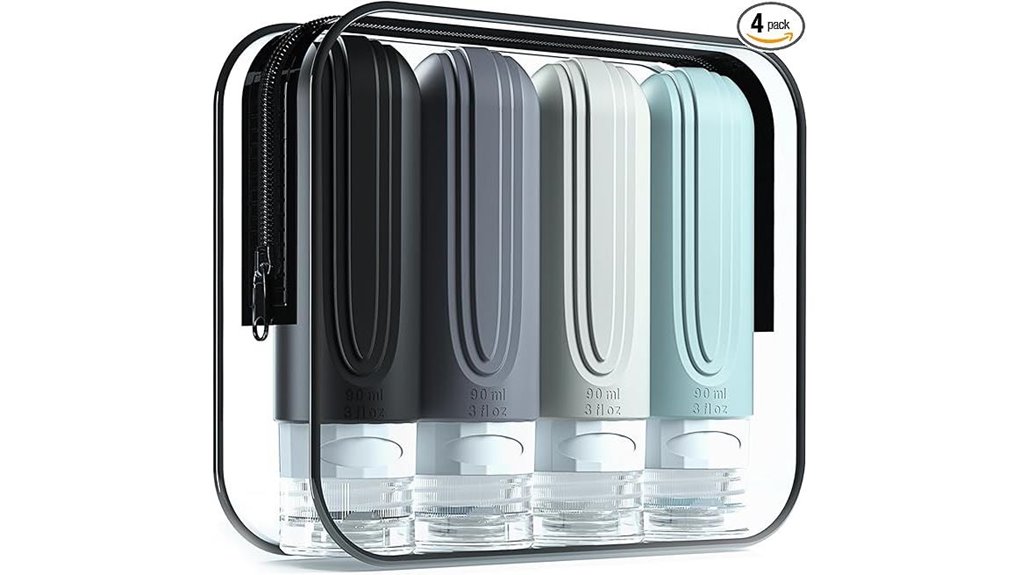 Leakproof Travel Bottles (Squeeze-Proof Caps) That Won’t Leak 7 tsa approved 3oz bpa free leak proof